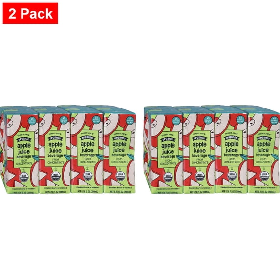 Trader joe's Organic Apple Juice Beverage 6.75 Fl Oz - 2 pack