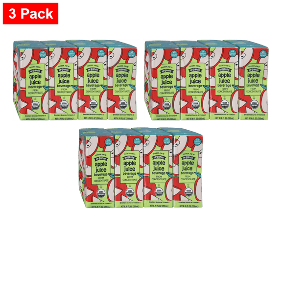 Trader joe's Organic Apple Juice Beverage 6.75 Fl Oz - 3 Pack