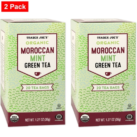 Trader joe's Organic Moroccan Mint Green Tea 20 Bag - 2 pack