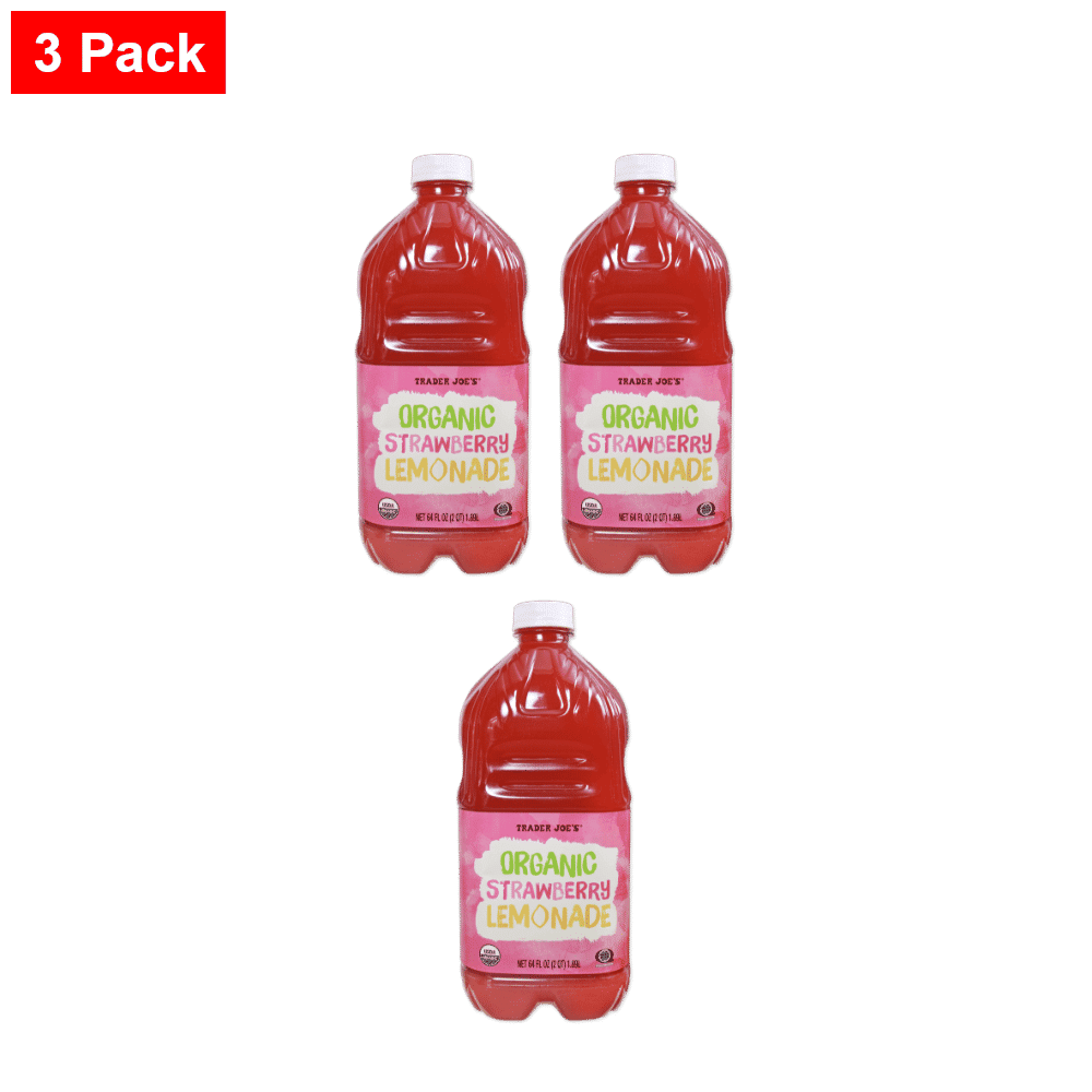 Trader joe's Organic Strawberry Lemonade 64 Fl Oz - 3 Pack