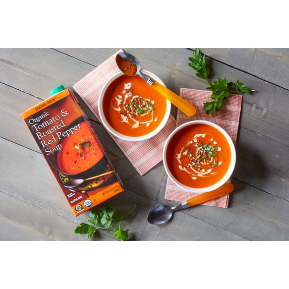 Trader joe's Organic Tomato & Roasted Red Pepper Soup 32 Fl Oz - 1 Pack