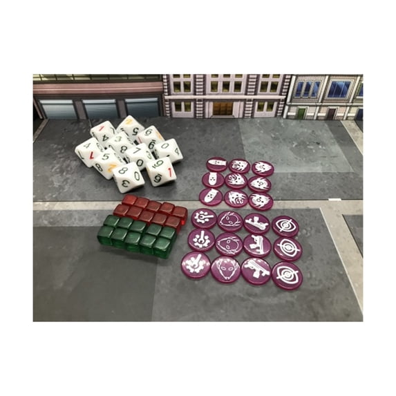 Trader's Galaxy Bot War Game Counters and Damage Dice (10) (2nd Edition) New