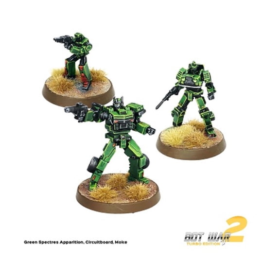 Traders Galaxy Green Spectres - Moke, Apparition, Circuitboard New