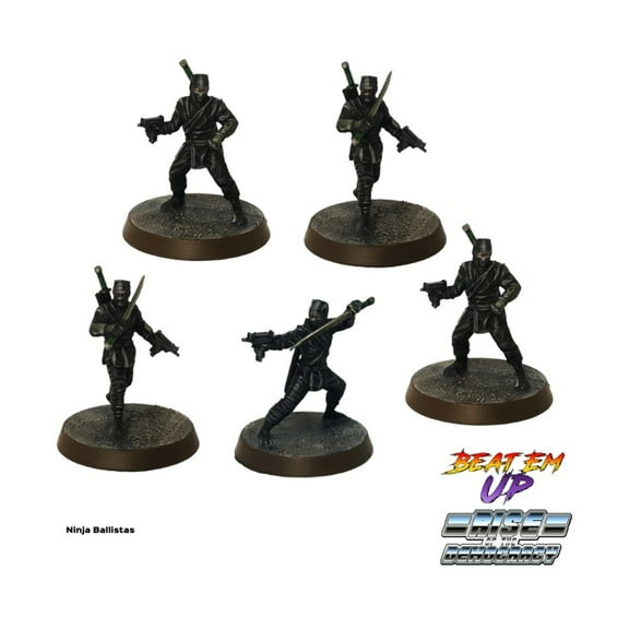 Trader's Galaxy Green Tentacle Ninja Clan Squad w/Uzis New