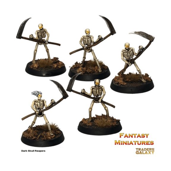 Traders Galaxy Skeleton Reaper Warriors w/Scythes New