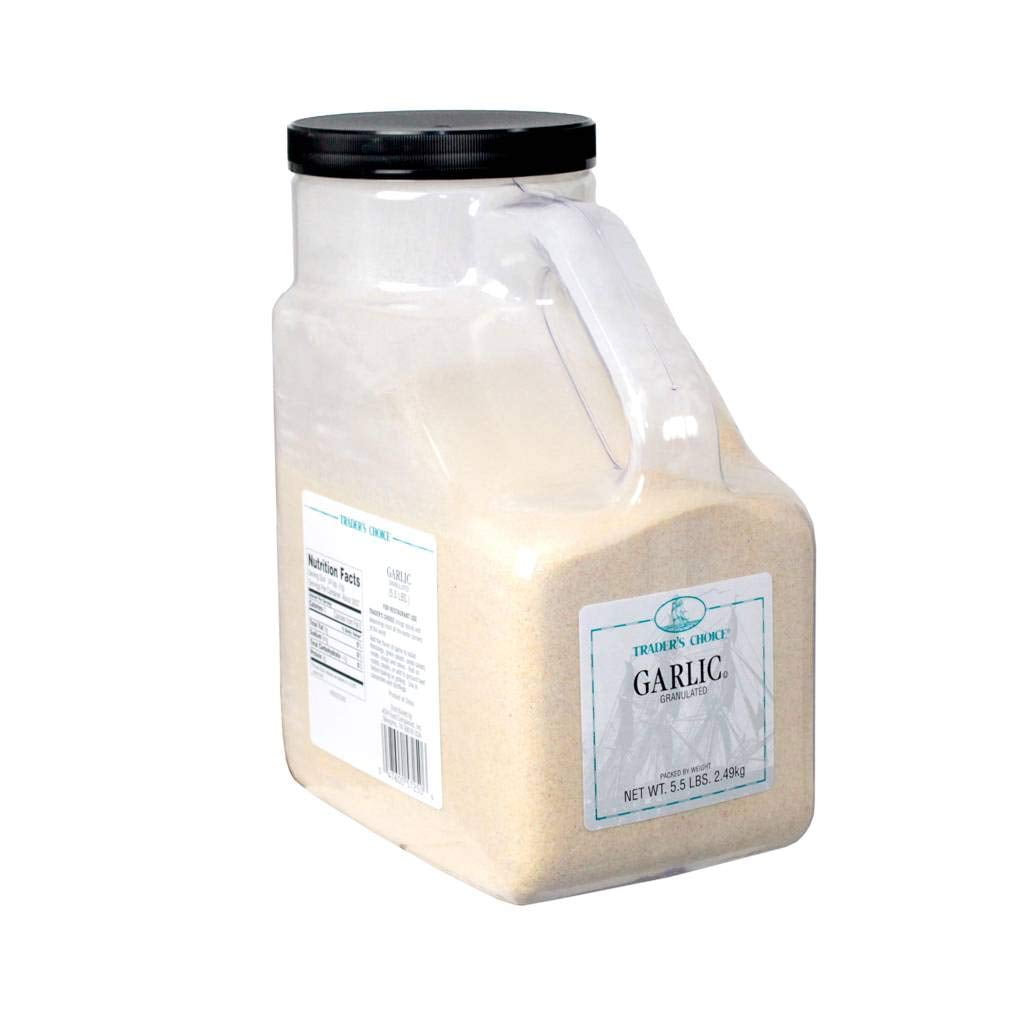 Traders Choice Granulated Garlic - 5.5 lb. container, 1 per case