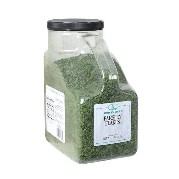 Traders Choice Parsley Flakes - 0.69 lb. container, 1 per case