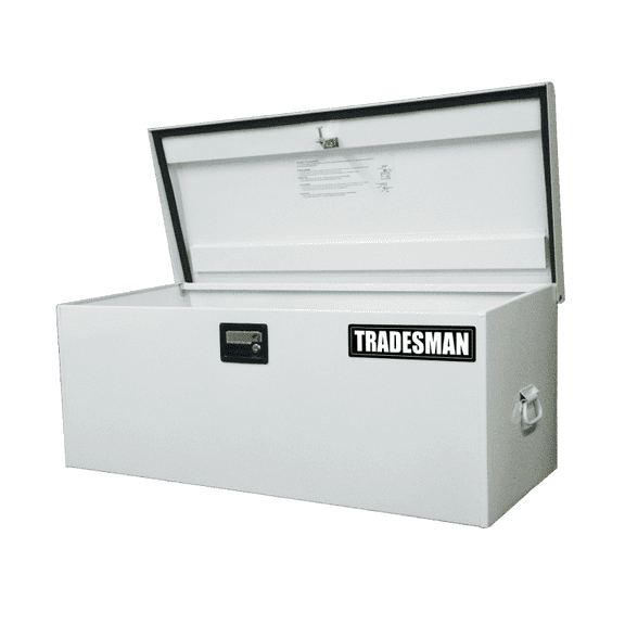 Tradesman Steel Job Site Box/Chest (Light Duty/Large) (42.75in.) - White