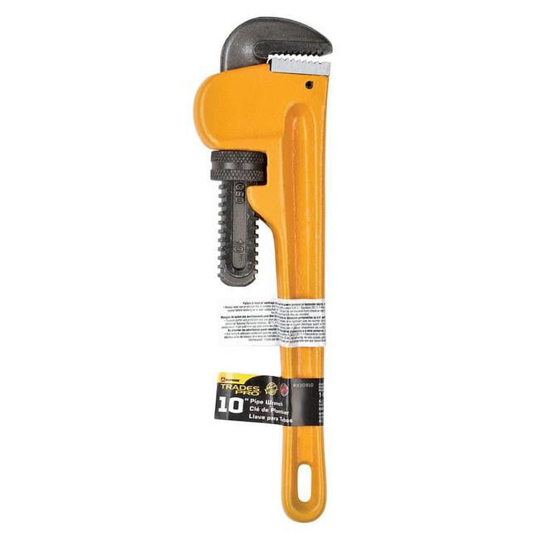 ProGrade 10-Inch Heavy Duty Pipe Wrench - Steel Construction