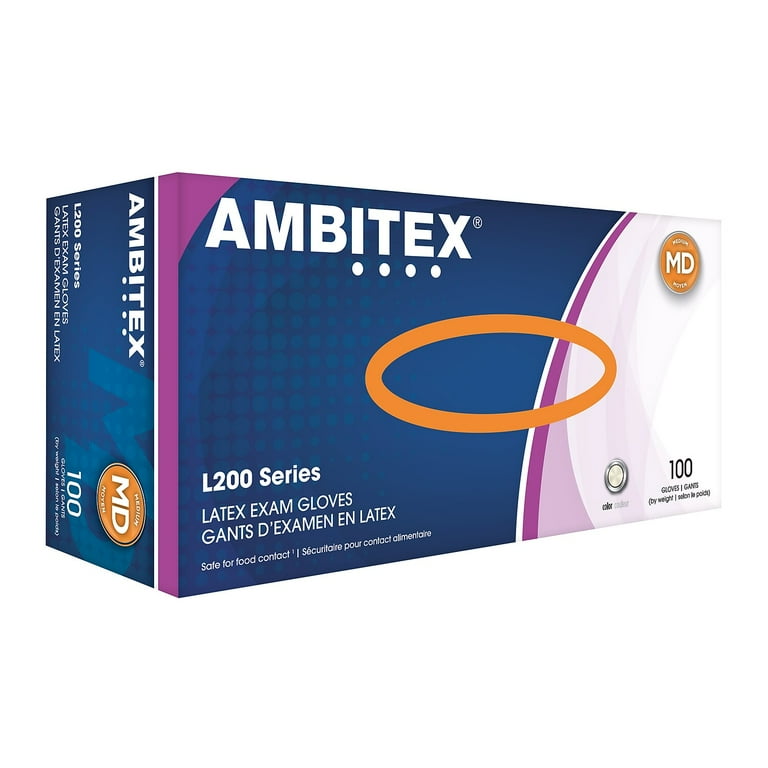 Latex Powdered Gloves, Cream, Medium, 100/Box Latex Powdered Gloves, Cream, Medium, 100/Box