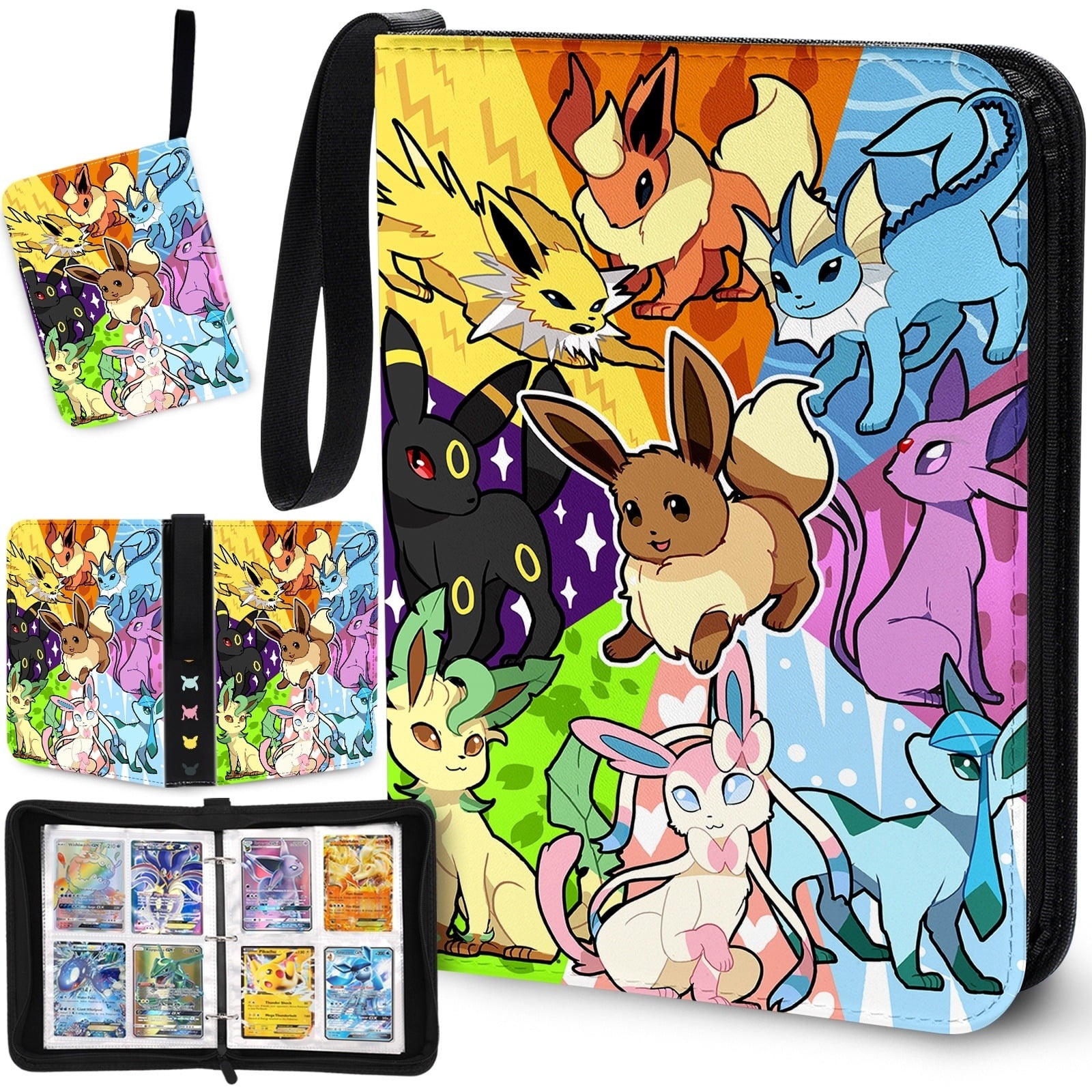 Trading Card Binder, 4Pocket Album Book Holder for TCG Game, Fits 400