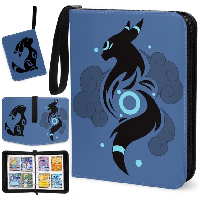 Trading Card Binder, 4Pocket Album Book Holder for TCG Game, Fits 400