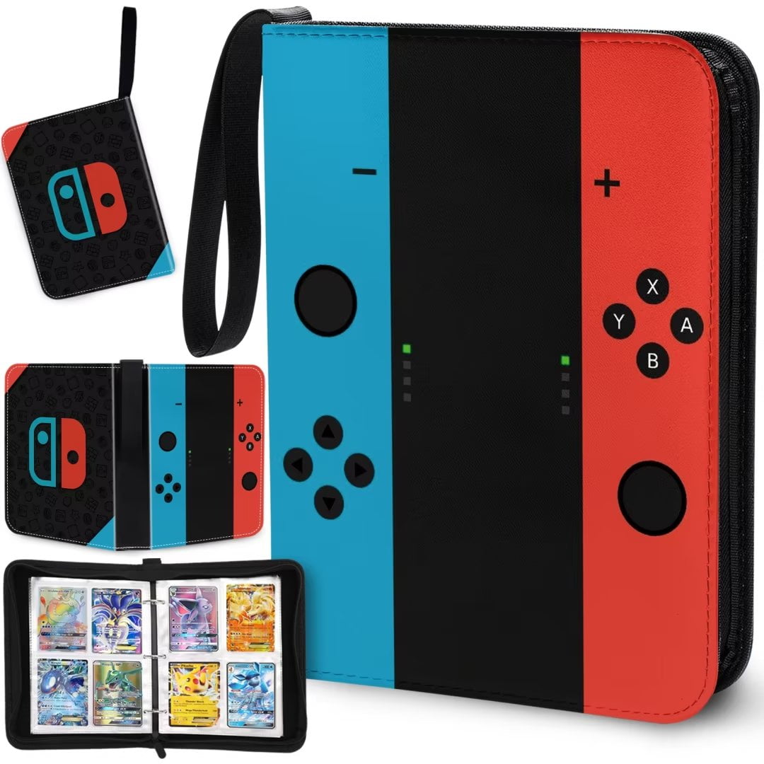 Trading Card Binder, 4Pocket Album Book Holder for TCG Game, Fits 400