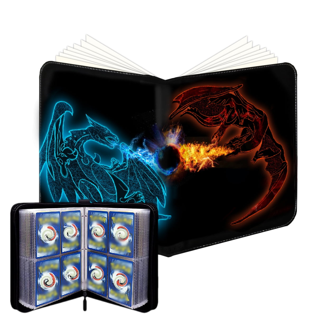 Trading Card Binder, 4Pocket Cards Binder Album Holder Fits 400 Cards