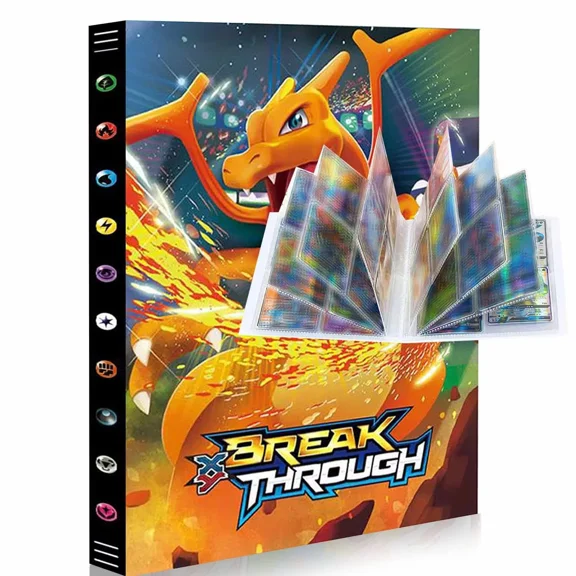 Trading Card Binder 4 Pockets, Collection Card Album for MTG Cards / Baseball Cards / Football Cards / Play Cards, 30 pages holds to 240 cards（MM8)