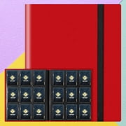Trading Card Binder 9 Pocket, 360 Pockets Collectible Trading Card Album, Sports Card Binder for Standard Cards, Side Loading Card Folder for MTG Sports Baseball TCG Football Basketball Cards Red