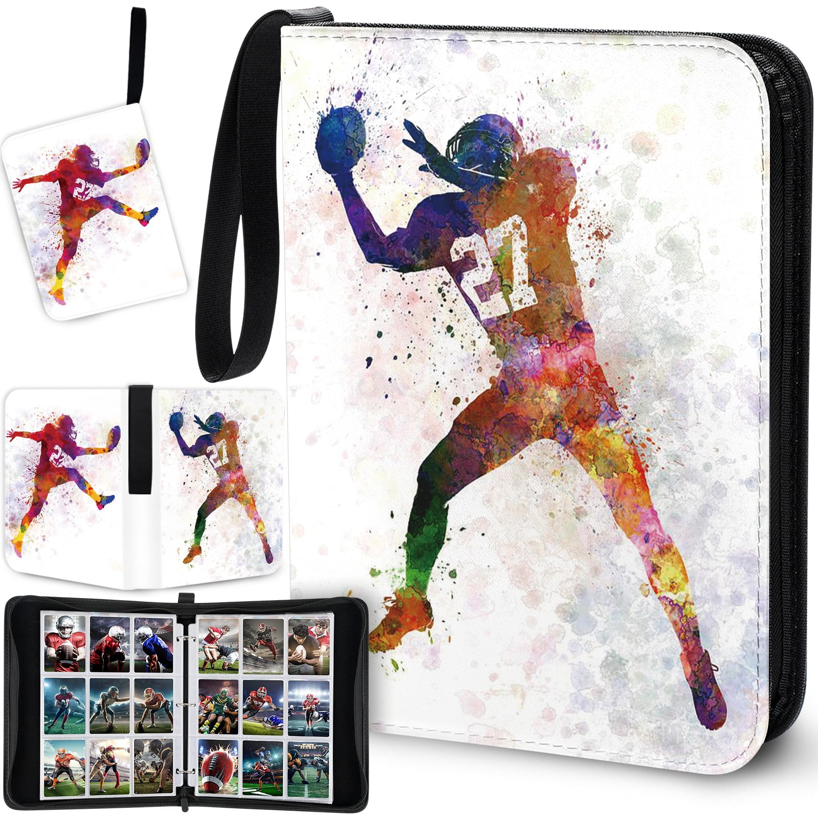 Fancyes Trading Card Binder - 160 Pockets, 20 Pages, Red, Holds Standard Size Cards - View #5