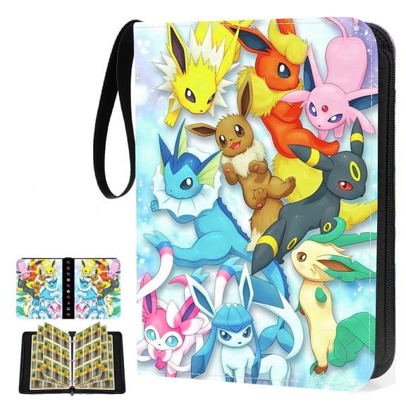 KENDINHF Trading Card Binder 3-Ring Zip Design 900 Pockets 50 Removable Sleeves PU Material