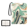 thumbnail image 1 of Trading Card Binder Album 400 Pockets 50 Removable 4-Pocket Pages Waterproof Teal Orange Marble, 1 of 6