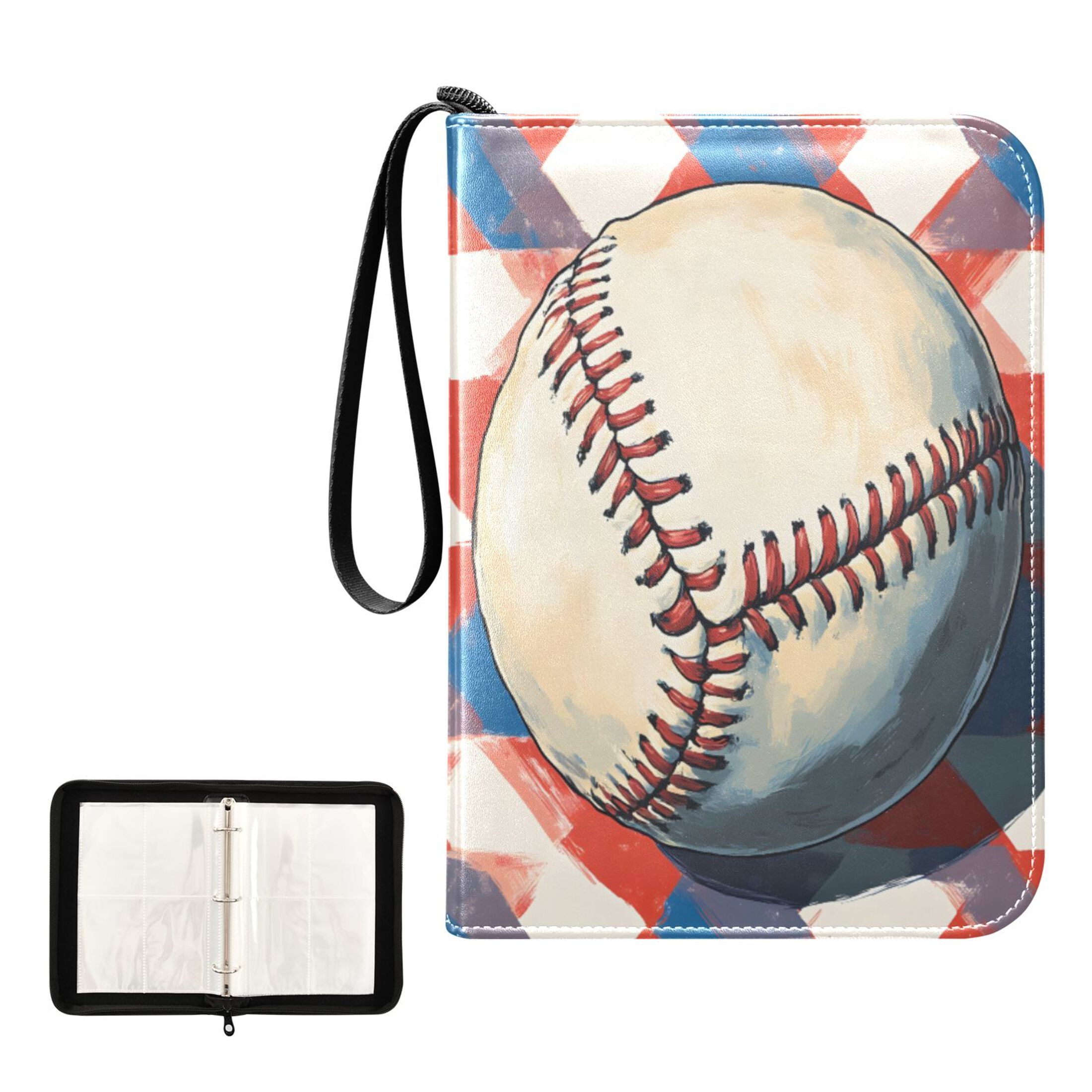 Trading Card Binder Album 400 Pockets 50 Removable 4-Pocket Pages Waterproof Vintage Baseball