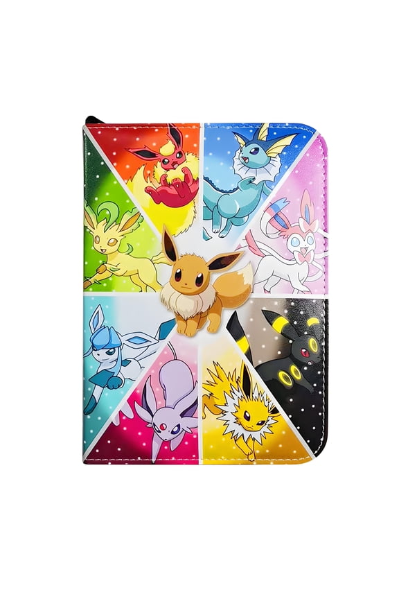Trading Card Binder for TCG Cards, 4-Pocket Portable Card Collector Holder Book Fits 400 Cards with 50 Removable Sleeve, BKM Card Binder Display Storage Carrying Cases for TCG