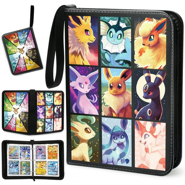 Trading Card Binder for Pokemon, Collectible Card Holder with 4Pocket