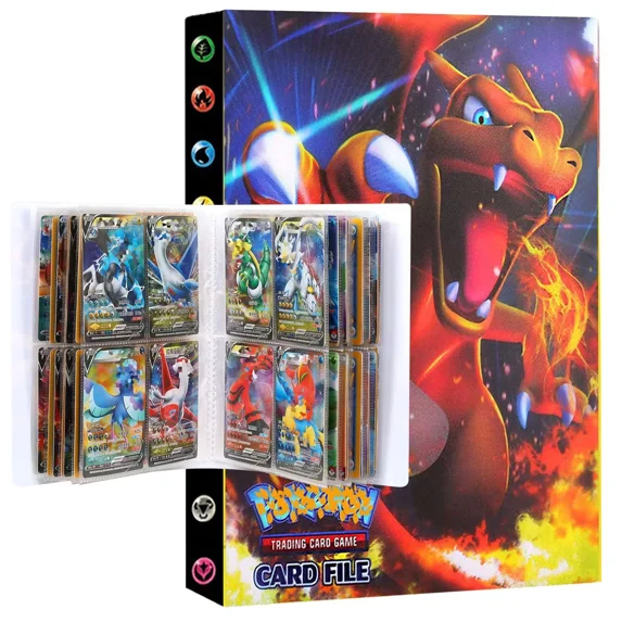 Trading Card Binder with 30 Pages (Holds 240 Cards), 4-Pocket Album for Sports & Game Cards, Protective Storage for Children & Collectors - PG8