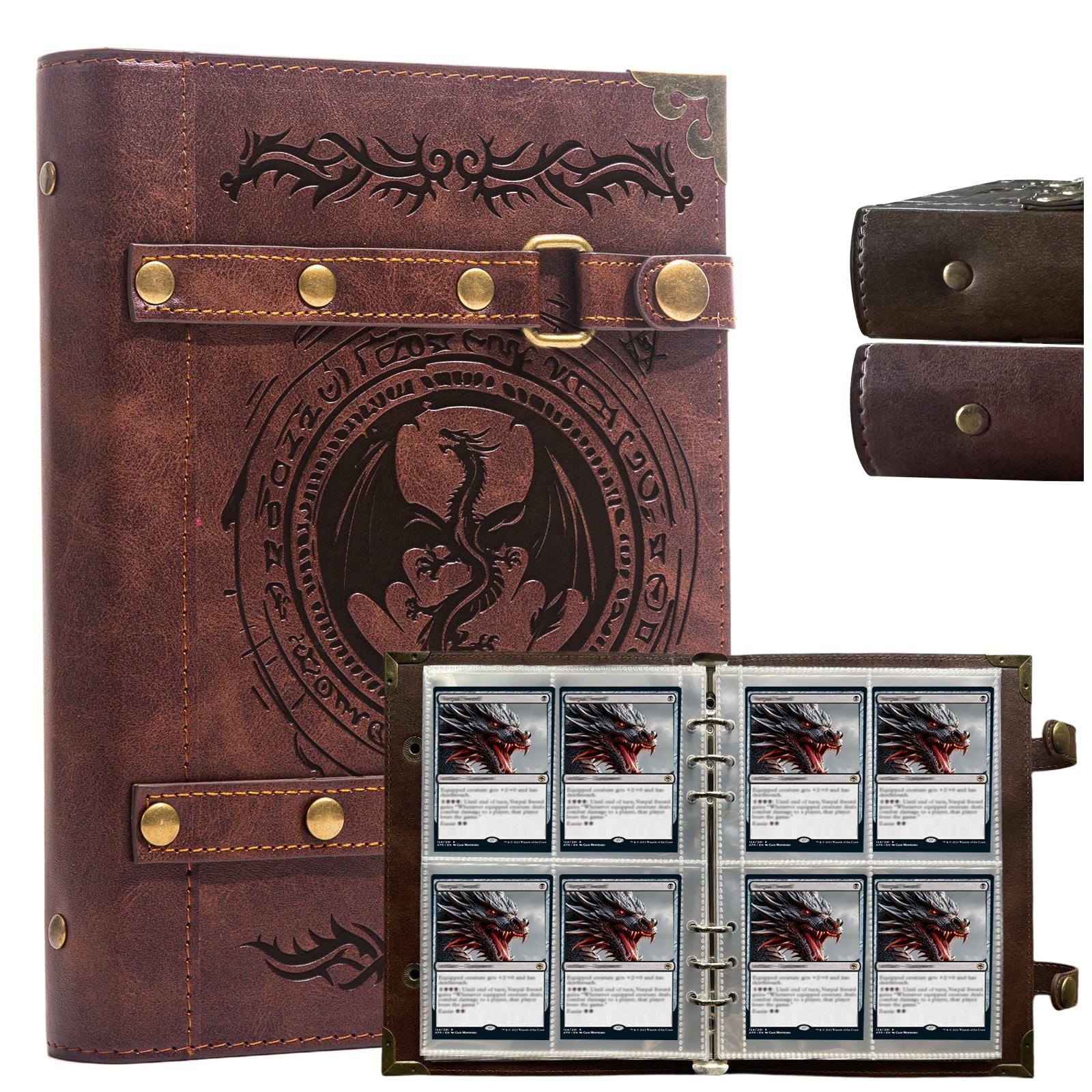 Trading Card Binder with 4-Pocket Sleeves – Holds 240 Cards for Baseball Cards,Trading Cards,Football Cards