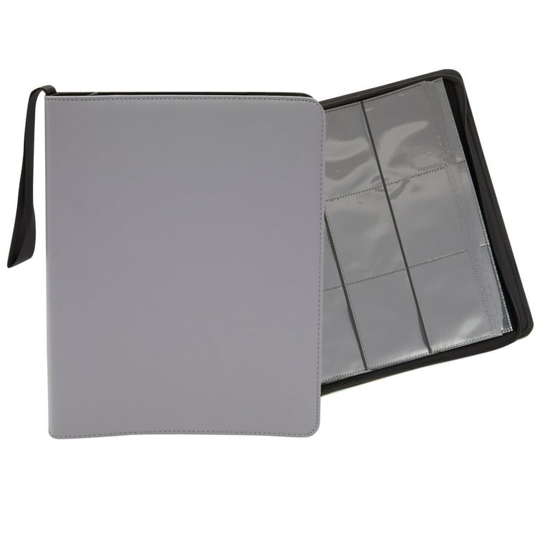 Trading Card Binder with 9-Pocket Plastic Sleeves, 3-Ring