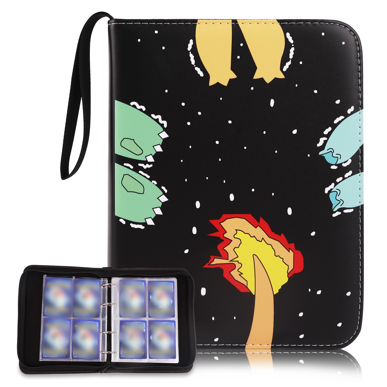 Trading Card Binder with Sleeves, 4Pocket Album Book Holder for TCG