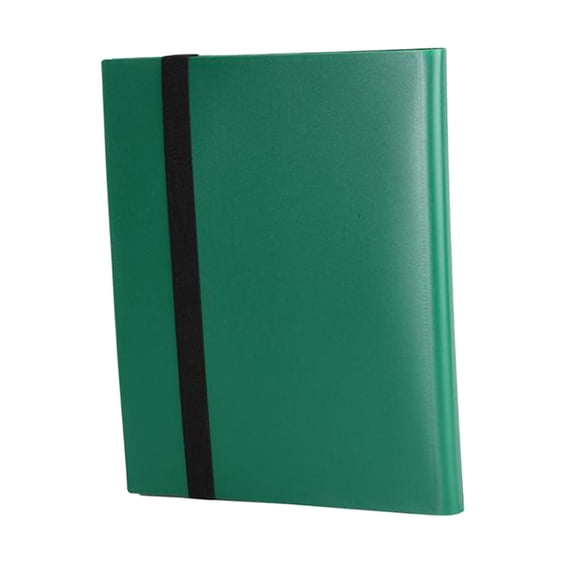 Trading Card Carrying Binder Card Collection Binder for 160 Cards Band Closure Single Pocket 9.8x7.2cm for Sports Cards Card Storage Case Card Books green