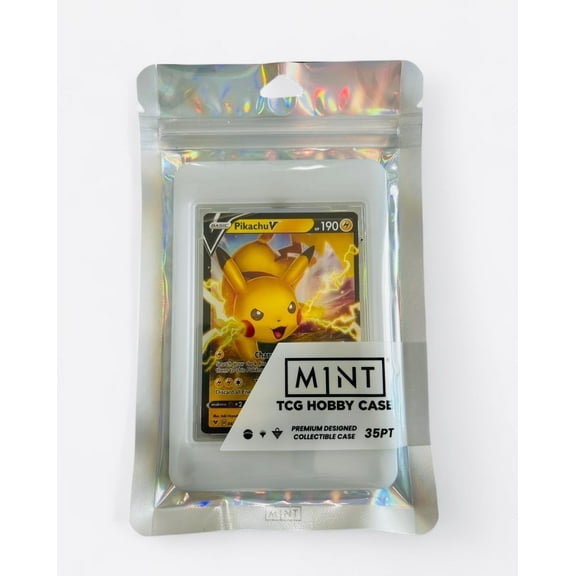 M1NT TCG Card Hobby Case 35pt – Magnetic Slide-Lock Card Holder (White) | Chase the Golden Tickets!