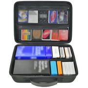 Trading Card Case Storage Box for 2700+ Cards. Deck Boxes for Card Games. Travel Organizer Holder Compatible with TCG/for Topps Baseball Sports/for C.A.H/for UNO/for MTG/for Yu-Gi-Oh -Black