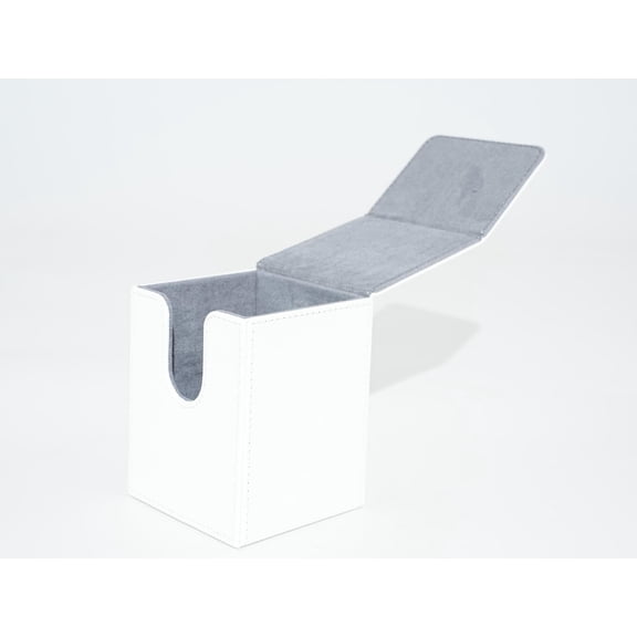 Trading Card Deck Box, Hard Shell Card Storage Case with Soft Lining for 100 Sleeved Cards, Flip Design Card Holder Compatible with TCG, MTG, Sports Cards, Game Card Collection(3.1*3.2*4.1in)