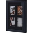 thumbnail image 1 of Trading Card Display Frame 4 Cards Baseball Card Display Case Wall-Mounted Sports Card Display Frame Black Wood Holder, 1 of 9