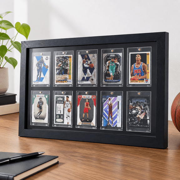 Trading Card Display Frame With Uv Protectionic Holder