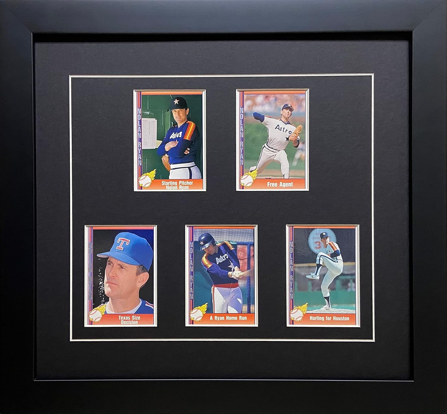 Trading Card Display Frame for 5 Standard Trading Cards Black Moulding
