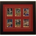 thumbnail image 1 of Trading Card Display Frame for 6 Cards Red (White Trim) Mat and Black Frame, 1 of 1