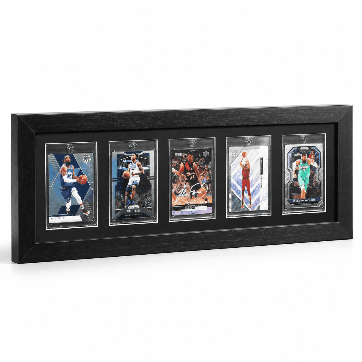 Trading Card Display Frame with UV Protection, Holds 5 Cards, Wooden ...