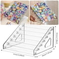 thumbnail image 1 of Trading Card Display Stand, 7-Tier Greeting Card Display Stand, 12 in Acrylic Portable Versatile Display Rack Holder for Graded Cards, PSA Cards,Sports Cards, Business Cards, 1 of 9