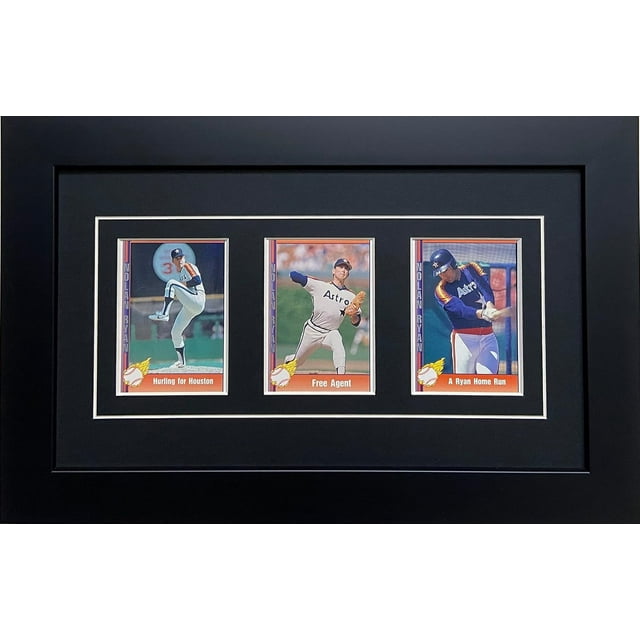 Trading Card Frame for 3 Standard Trading Cards with Black (White Trim