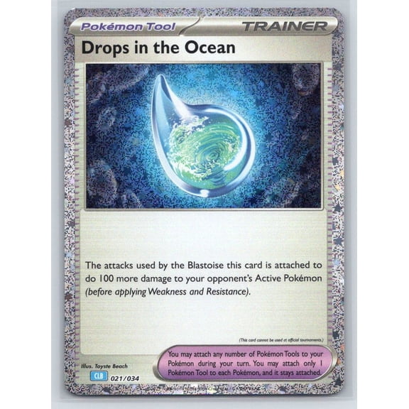 Trading Card Game Classic Drops in the Ocean Holo Holo Classic Collection #021/034