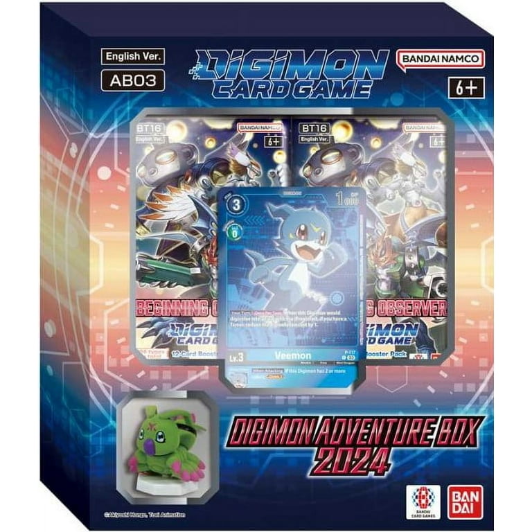 Trading Card Game Digimon Adventure Box (4x BT16 Booster Packs, 2 Promo Cards & 1 RANDOM Figure!) - Walmart.com Trading Card Game Digimon Adventure Box (4x BT16 Booster Packs, 2 Promo Cards & 1 RANDOM Figure!) - Walmart.com