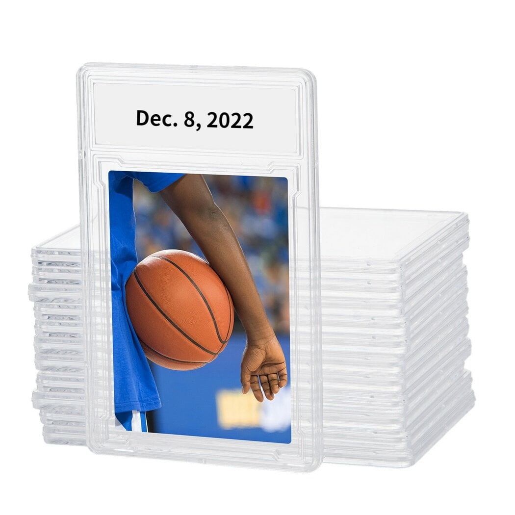 Trading Card Protector Cases, 12 Pcs Clear Acrylic Card Display Case, Hard Shell Card Protector