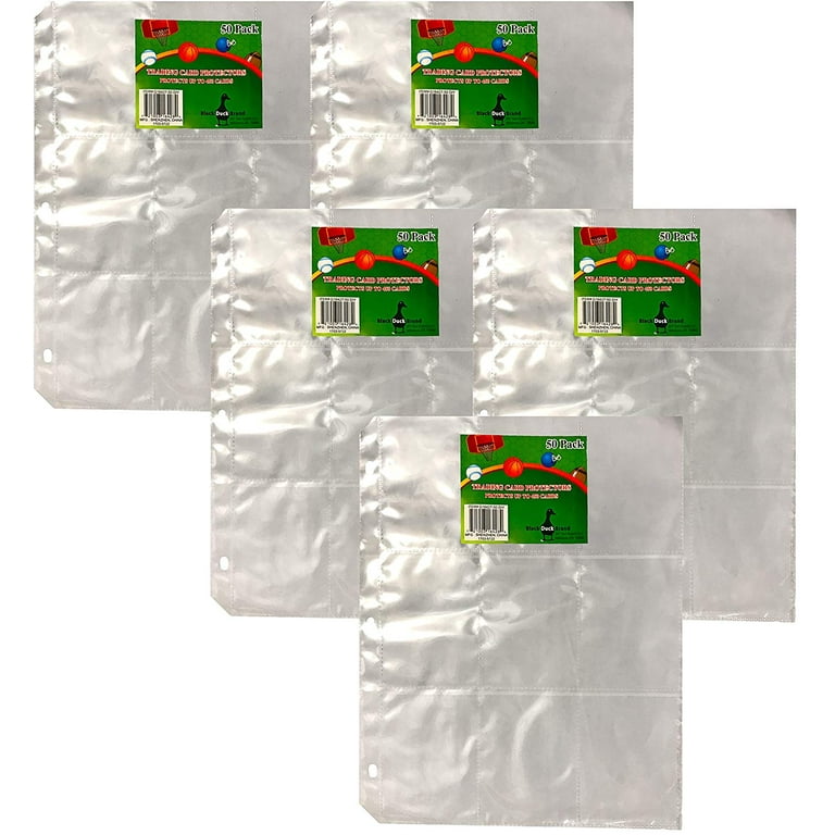 Trading Card Protector Sheets 9 Pocket X 250 Plastic Pages Holds 2250 Cards  (3-Ring Binder Compatible) - Walmart.com