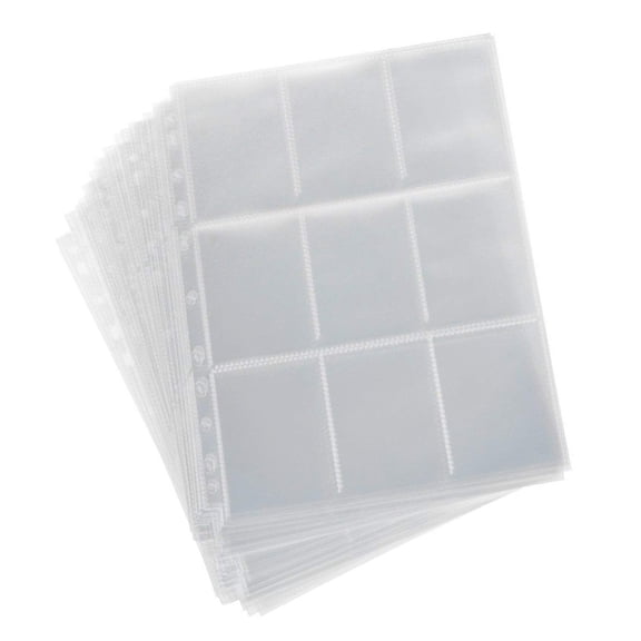 Trading Card Sleeve Pages, 90 Pockets Page Protector,Pocket Trading Card Binder Sheets Card Storage Album Pages Holders for Standard Size,Standard Size Card Sheets