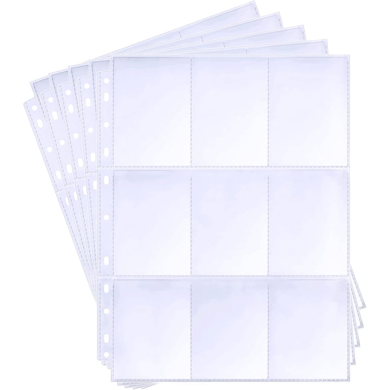 mtg card binder sleeves Trading Card Sleeves 30 Pack – 540-Pocket 9-Pocket Binder Pages for 3-Ring  Binder, Clear Double-Sided Plastic Sheets for Sports Cards, Pokémon, MTG,