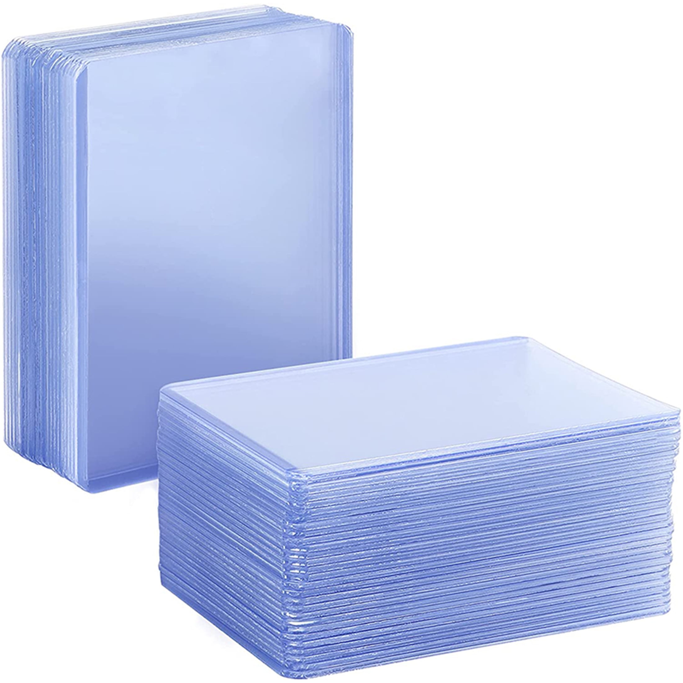 Trading Card Sleeves Thick Sleeves 100pcs, Elbourn Top Loader Card Holder for Baseball, Football, Basketball, Hockey, Golf, Single Sports Cards Top Loads - Sportcards Card Collecting Supplies