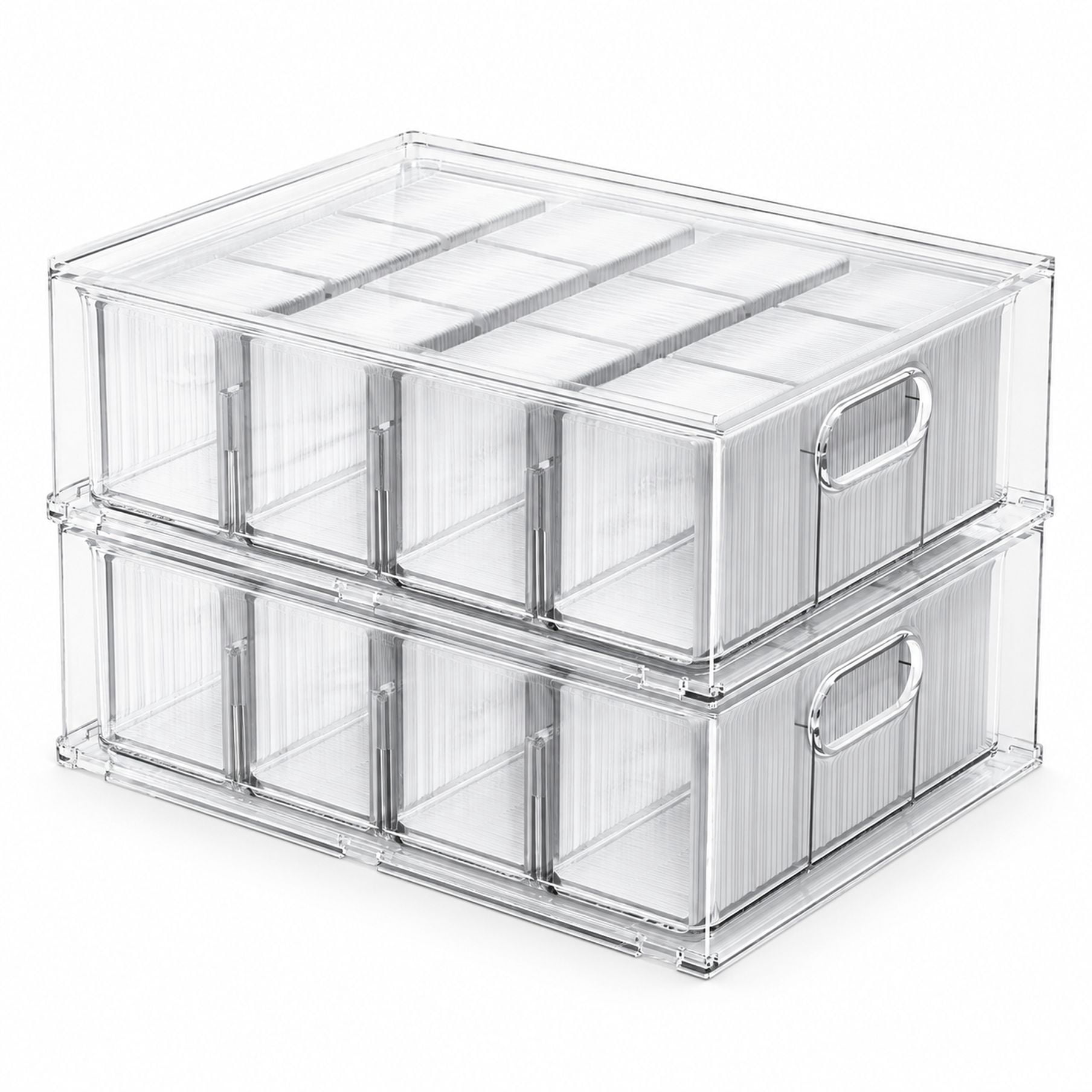 Trading Card Storage Box with Pull-Out Drawer, Holds 6400 Cards ...