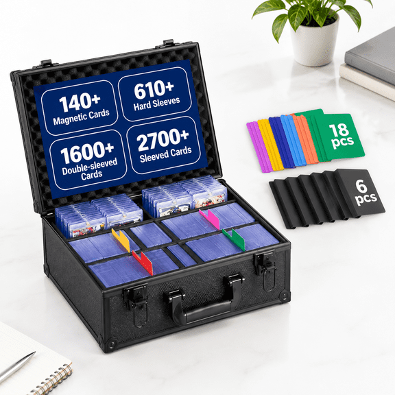 Trading Card Storage Case for 3" x 4" Top Loaders, Holds 610+ Top Loaders